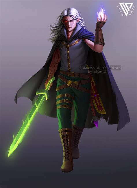 half elf warlock.